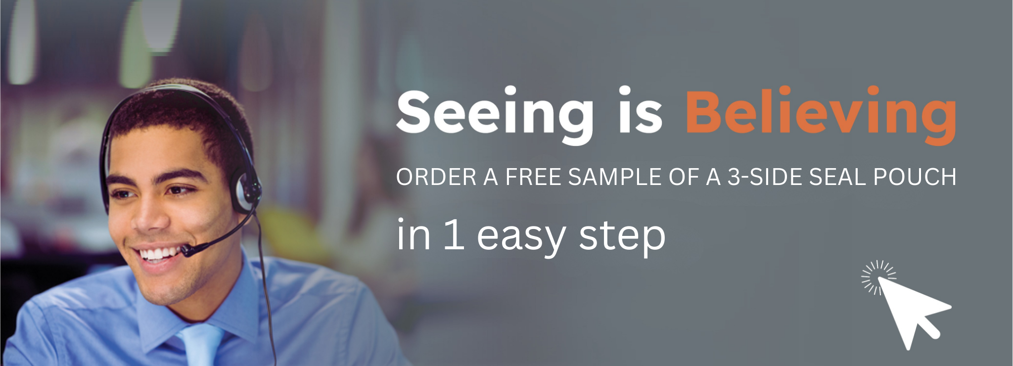 order a free sample of a 3-side seal pouch from RubeeFlex Packaging